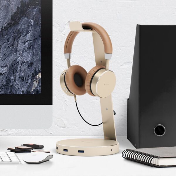 Wooden Headphone Stand U Shape Headphone Holder Classic Walnut Finish  Headset Stand Hanger For Home Office Studio Bedroom