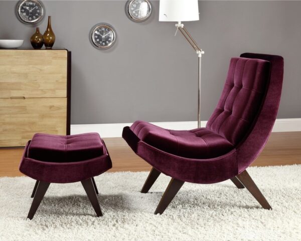 Wine colored accent chair cheap