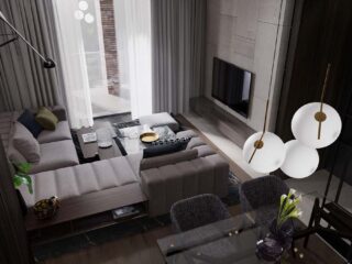 Using Dark Color Schemes For Small Homes: 3 Examples With Floor Plans