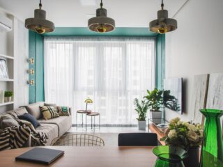 Green and Gold Interior With Modern Eclectic Vibe [Includes Floor Plans]