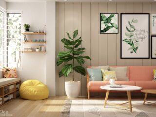Colourful Interiors With Connection: Green, Coral, Blue And Yellow Decor