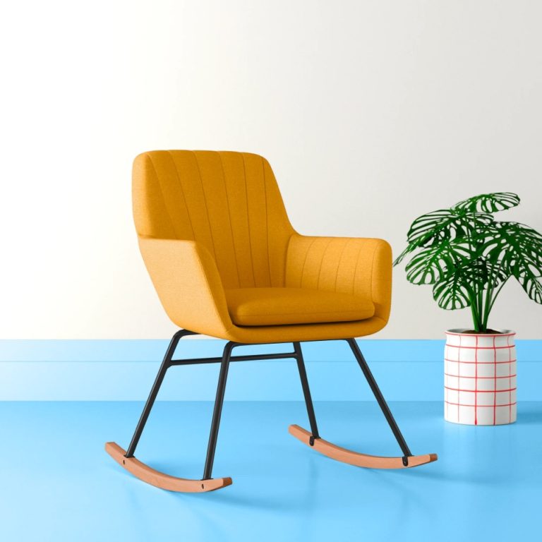 Tufted Back Rocking Chair Interior Design Ideas