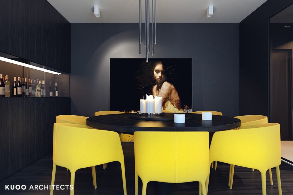 Yellow modern dining chairs Interior Design Ideas