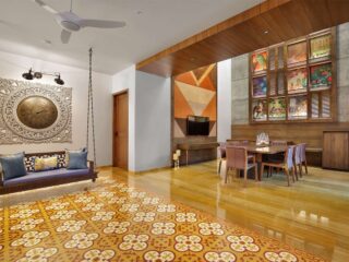 A Colour Rich Indian Home With Concrete Architecture And Interiors