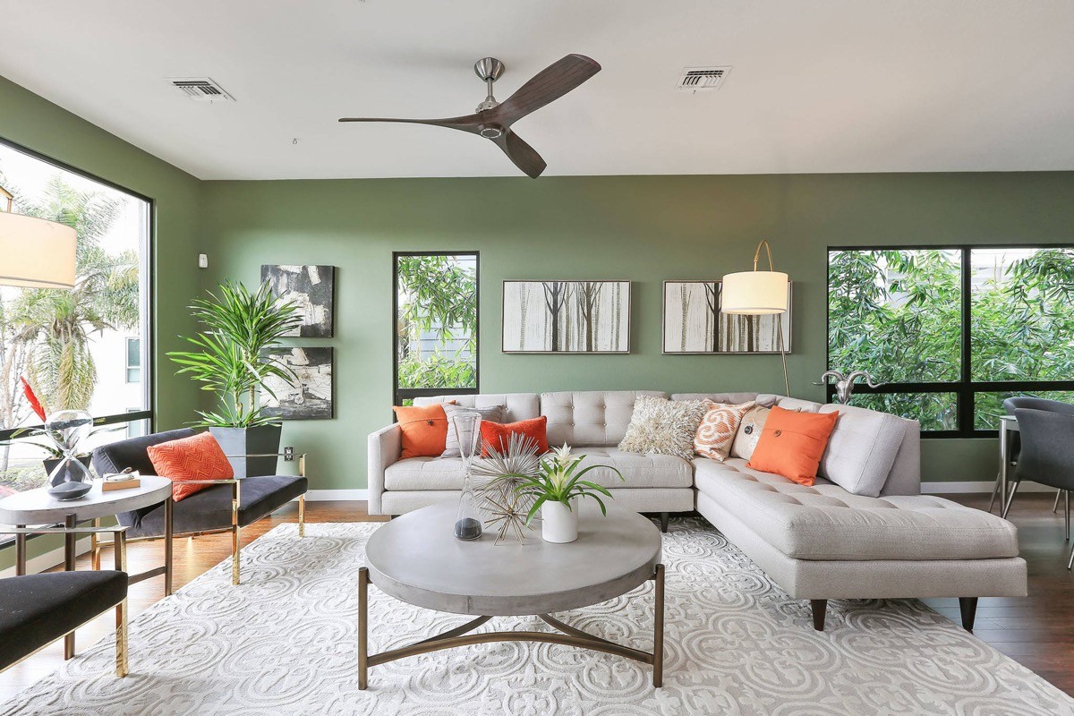 30 Gorgeous Green Living Rooms And Tips