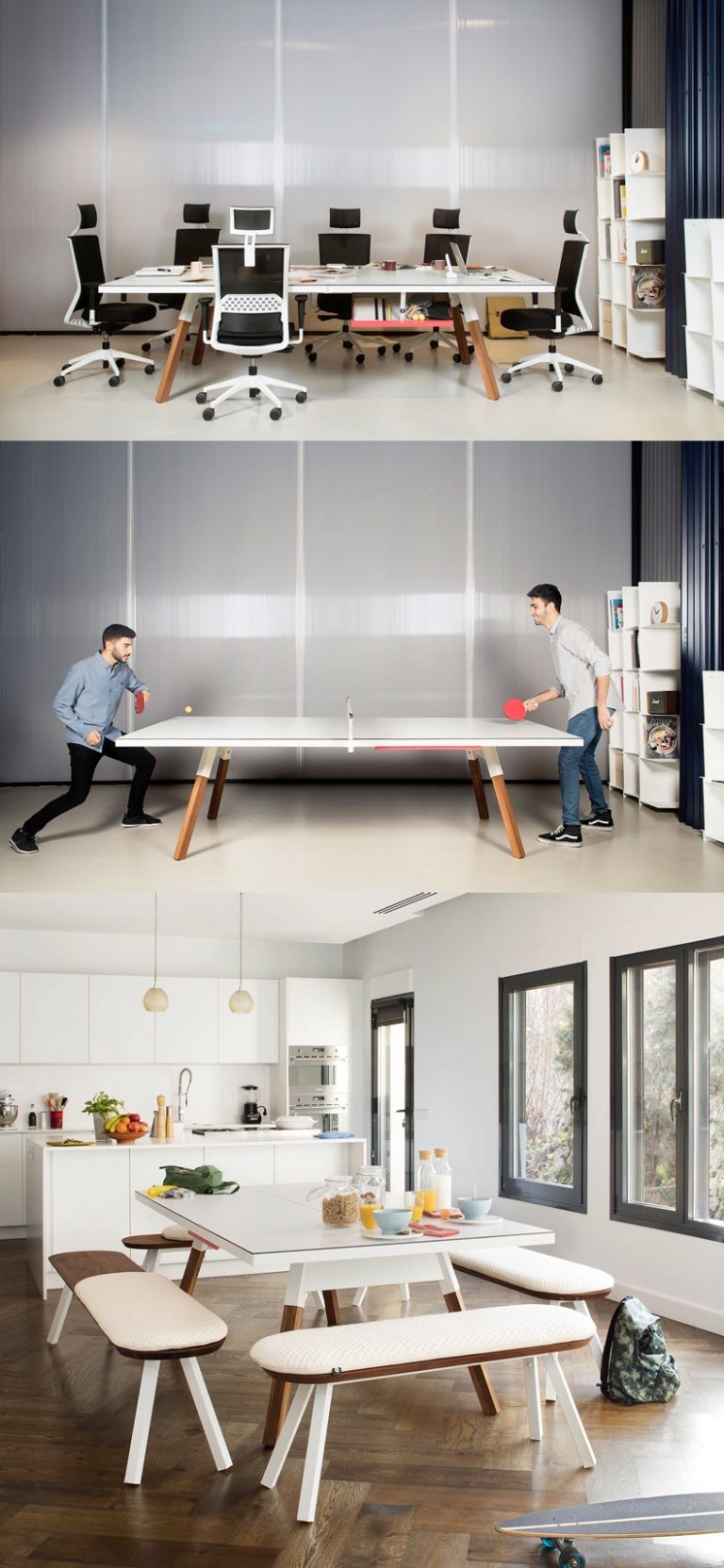 Ping Pong Table Desk Interior Design Ideas