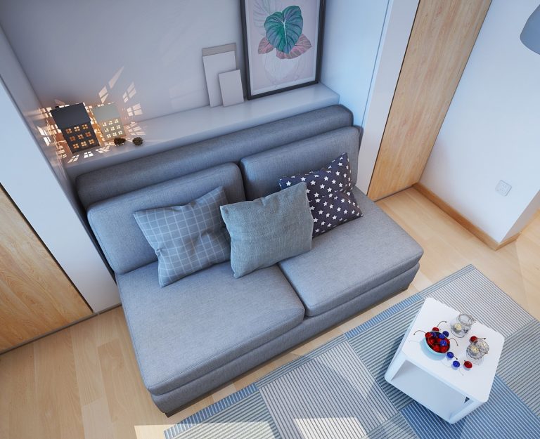 Small grey sofa bed Interior Design Ideas