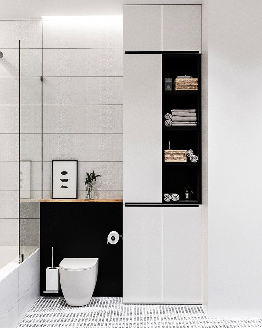 White bathroom furniture Interior Design Ideas