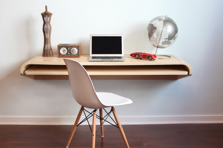 Wood Floating Desk Interior Design Ideas Wood Floating Desk Interior Design Ideas