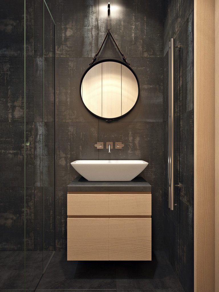 Black bathroom mirror | Interior Design Ideas