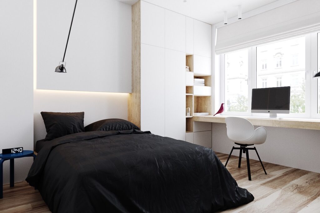 Two Small Apartments: A Blue Oasis of Minimalist Living