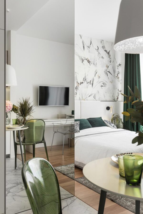 Green acrylic chairs Interior Design Ideas