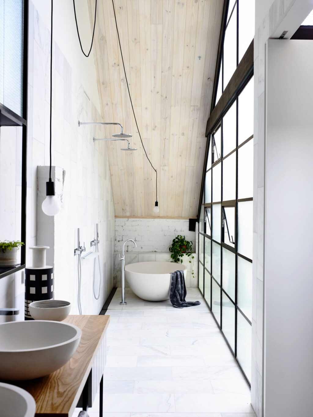 industrial bathroom lighting | Interior Design Ideas