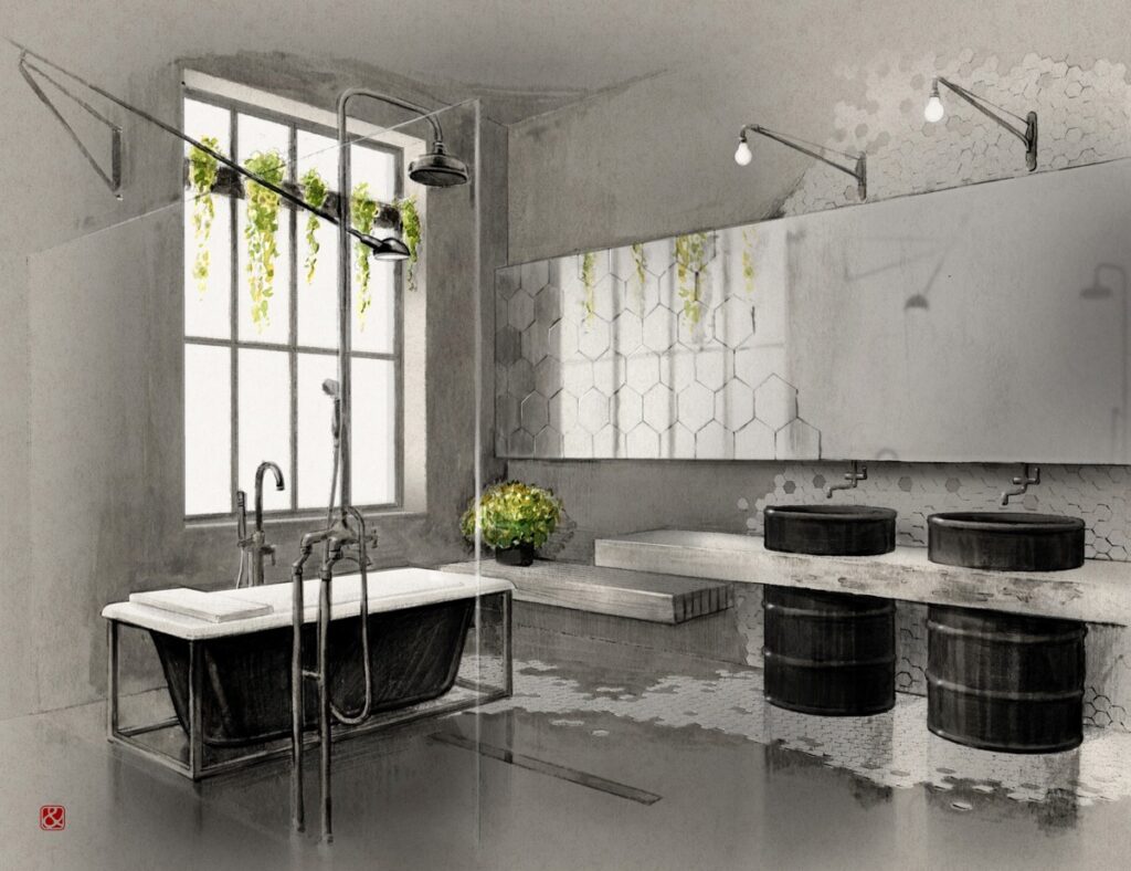 33+ Inspiring Industrial Bathroom Ideas for a Bold Modern Look - Industrial Chic Bathroom Designs