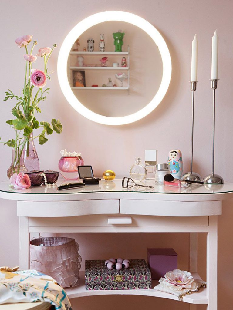 Round Light Mirror Vanity Ikea STORJORM Mirror Interior Design Ideas