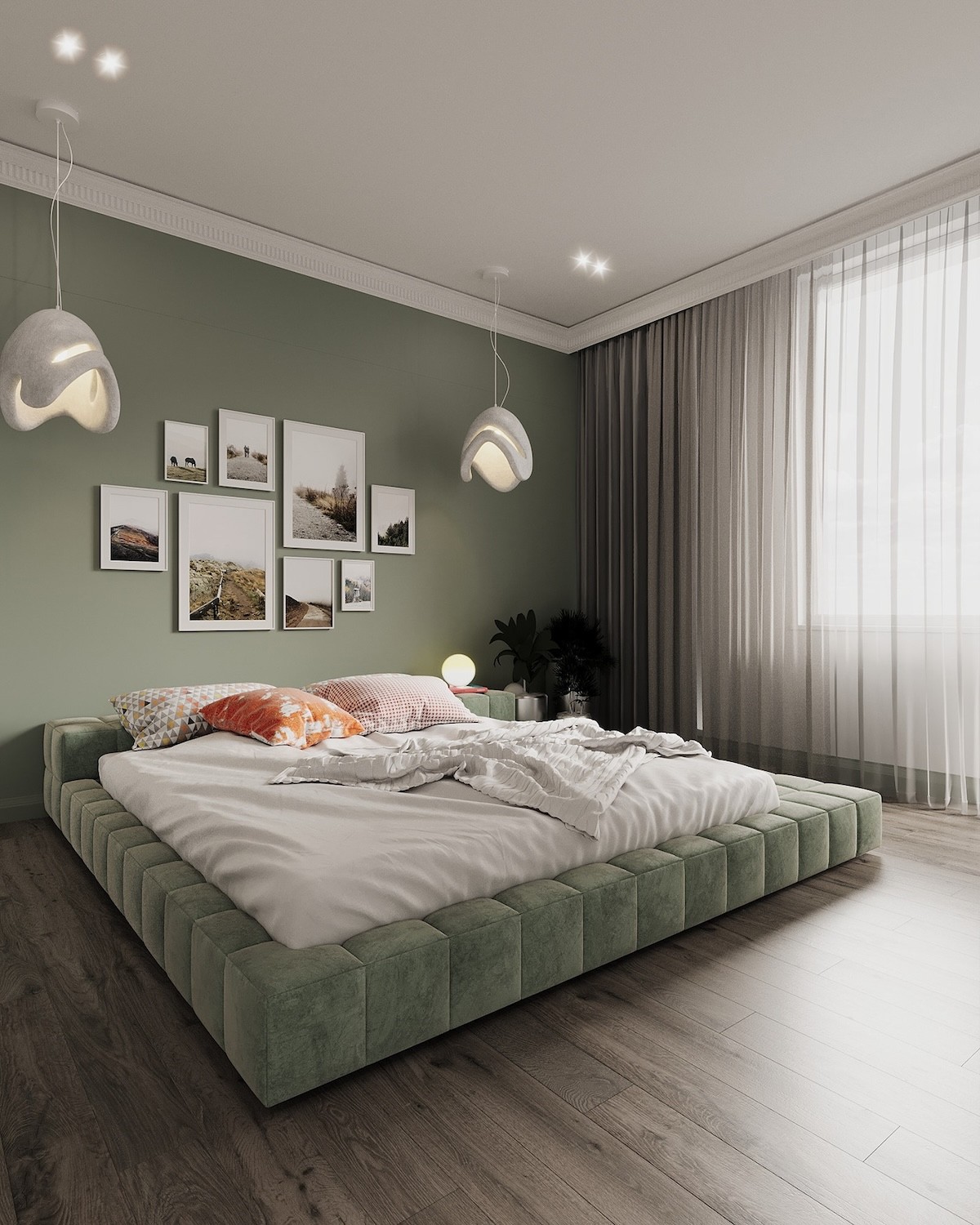 sage Green Luxury Bedroom | Interior Design Ideas