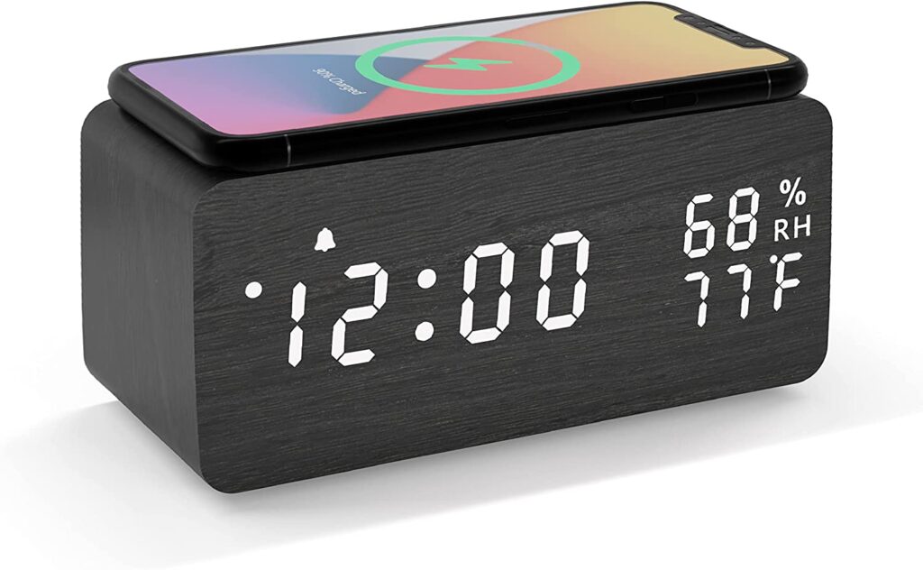 Wireless Mobile Charging Clock Interior Design Ideas