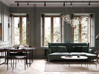 A Moody St.Petersburgh Apartment Interior Under 75 Square Meters (Includes Floor Plan)