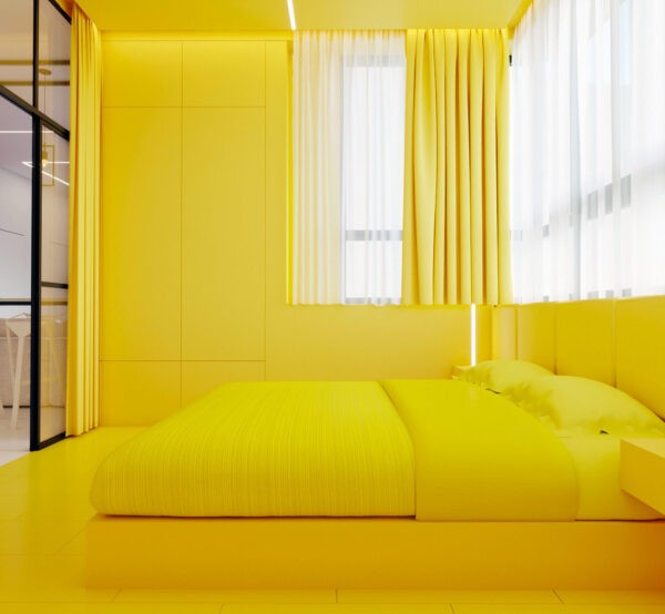 Yellow bedroom Interior Design Ideas