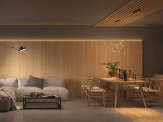 Warm Interior Design With A Soft Lighting Scheme