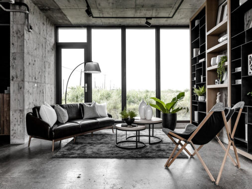 Small and Large Concrete Interiors