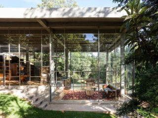 A Serene Library House In The Forests Of Brazil