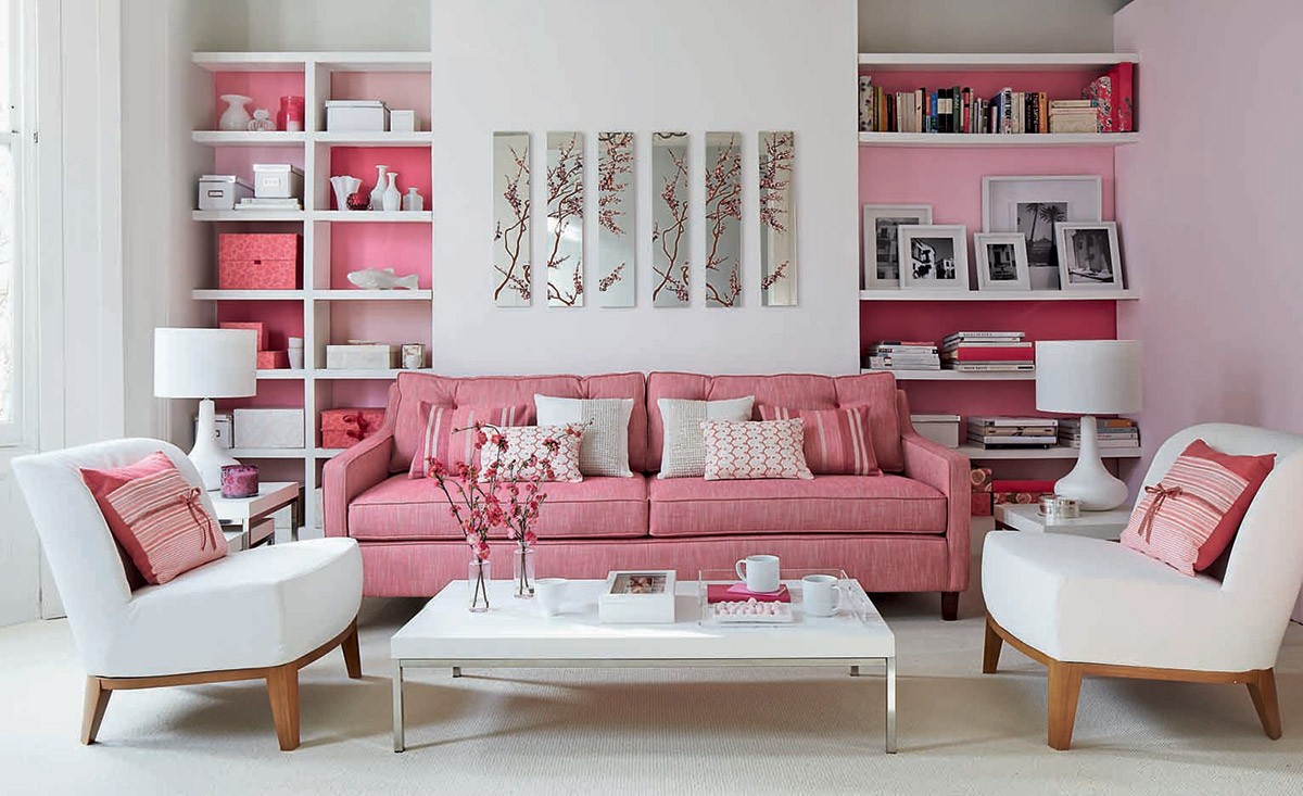 20 Classy and Cheerful Pink Living Rooms