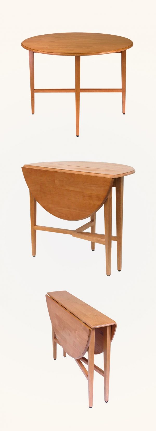 Folding round wood table cheap
