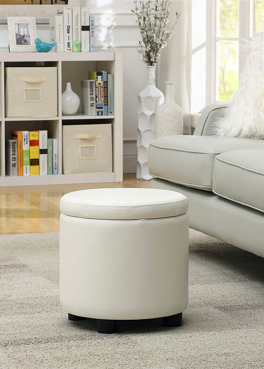 Round Storage Ottoman Simple Foot Stool