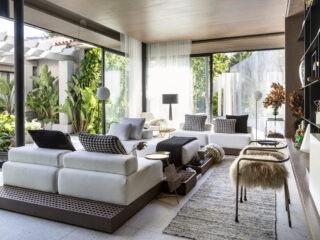 Small Open Plan Home With Jungle-Like Botanical Decor