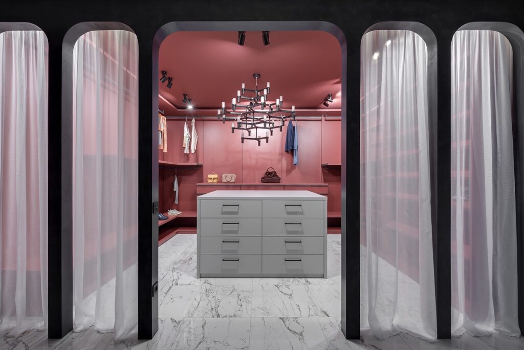 pink dressing room Interior Design Ideas