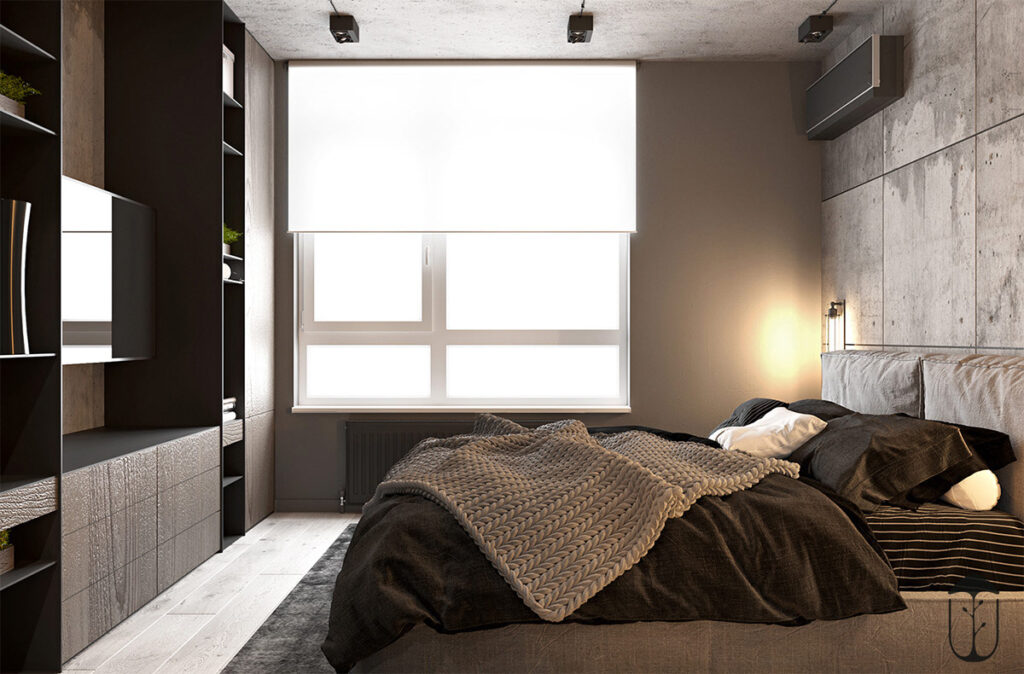 Image showcasing Grey Modern Industrial Apartment Interiors