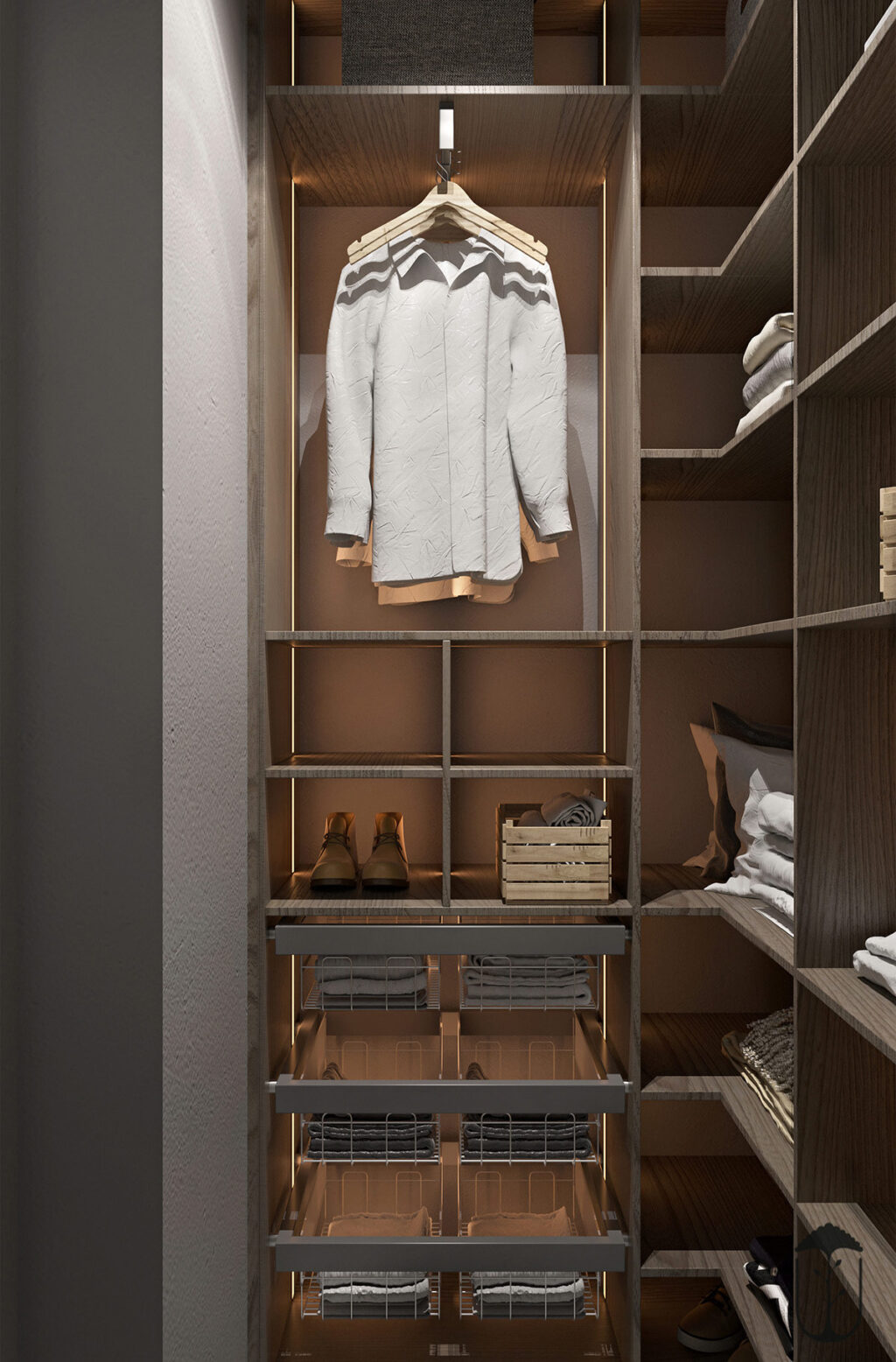 Grey Modern Industrial Apartment Interiors