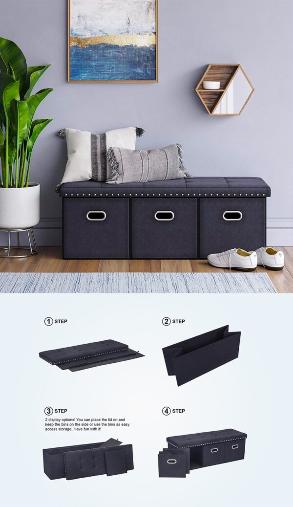 Side bench with storage discount