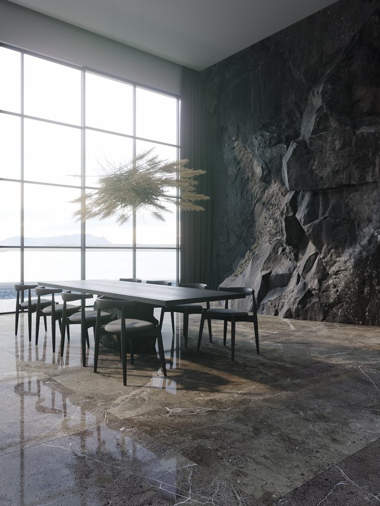 grey wood dining table | Interior Design Ideas