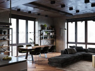 Luxury Apartment With An Industrial Vibe And A Cool Hallway [With Floor Plans]