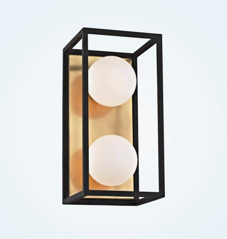 sophisticated gold and black bathroom vanity side lights Interior