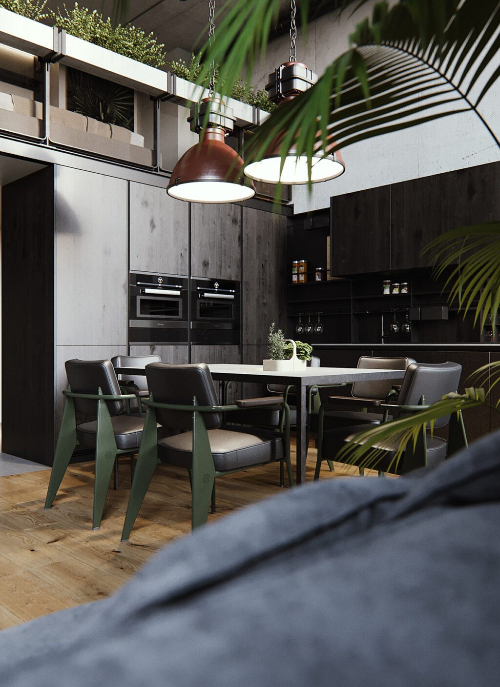Black kitchen diner | Interior Design Ideas