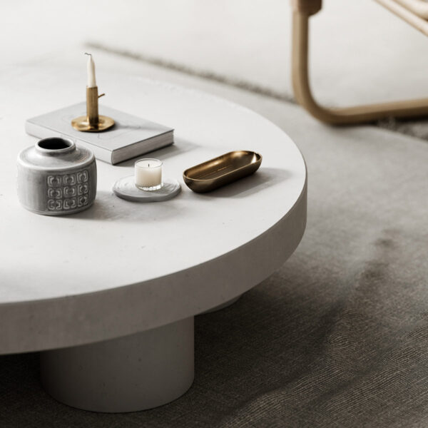 concrete round coffee table Interior Design Ideas