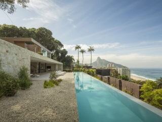 Sea Views And Stone Walls Shape A Luxury Modern Home In Brazil