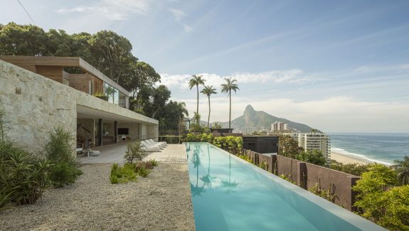 Sea Views And Stone Walls Shape A Luxury Modern Home In Brazil