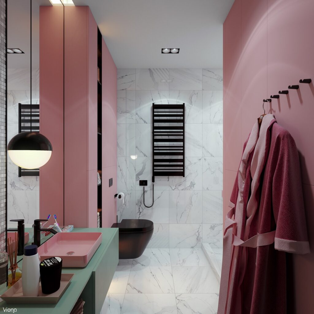 pink and black bathroom sets | Interior Design Ideas