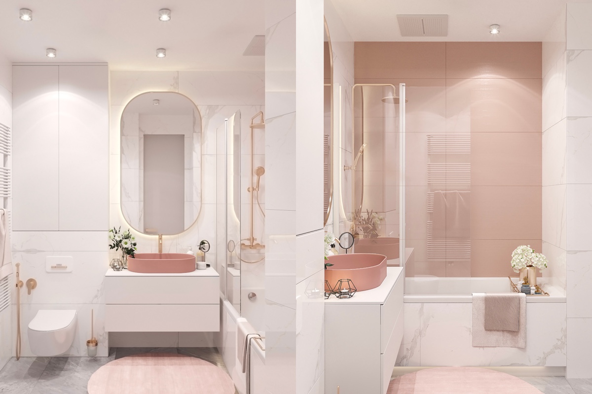7 Pink Bathrooms to Get Your Heart Racing