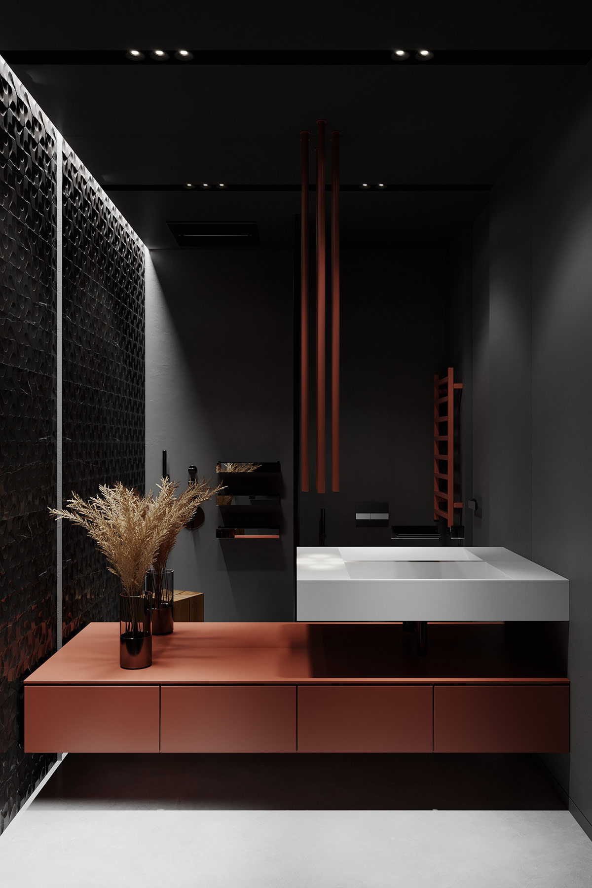Red And Black Bathroom Accessories