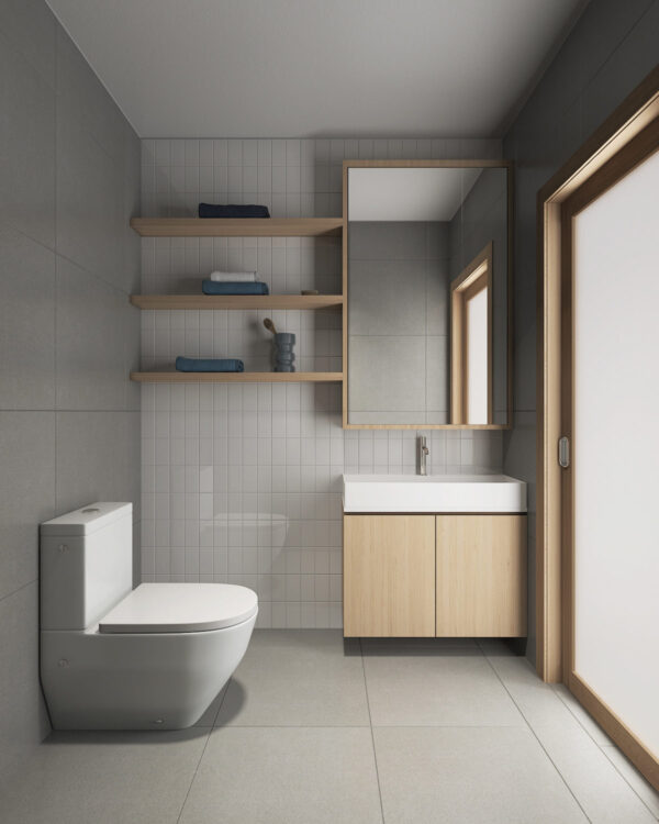 white and wood bathroom | Interior Design Ideas