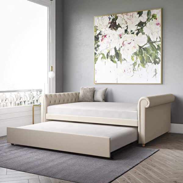 Backless daybed with pop up trundle deals