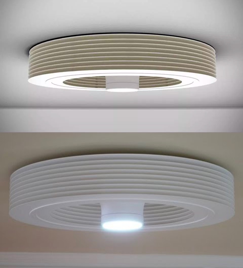 Bladeless Ceiling Fan With Light Flush