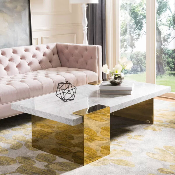 Slab marble clearance coffee table
