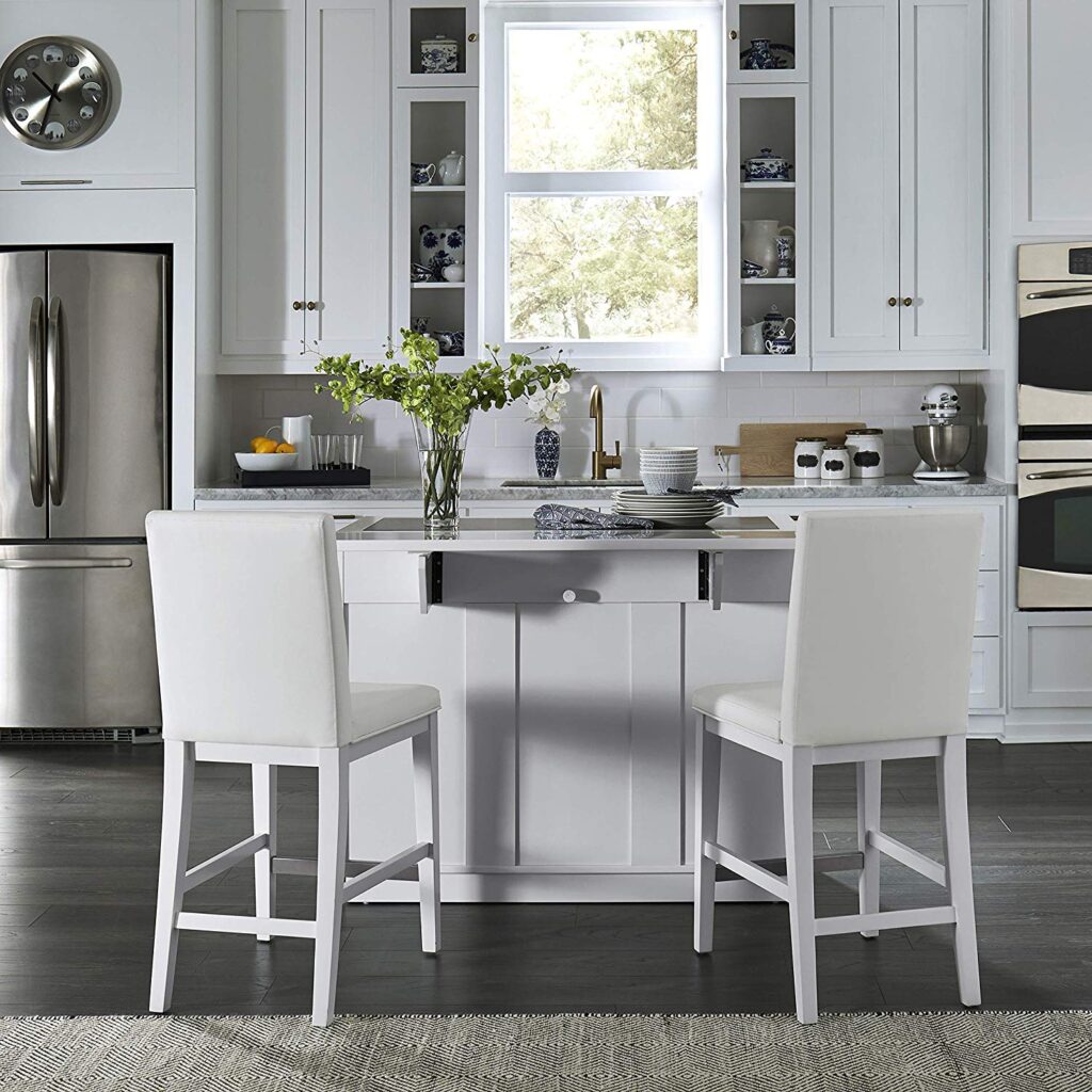 white kitchen island table combo drop leaf design with built in storage ...
