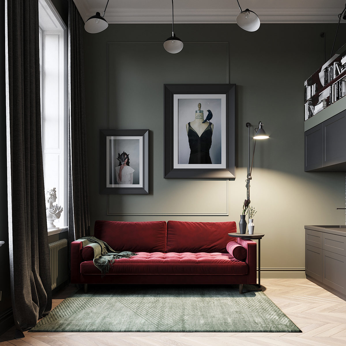 Mint green and red Colour palette  colour interior collage design   Color palette living room Design Bedroom green